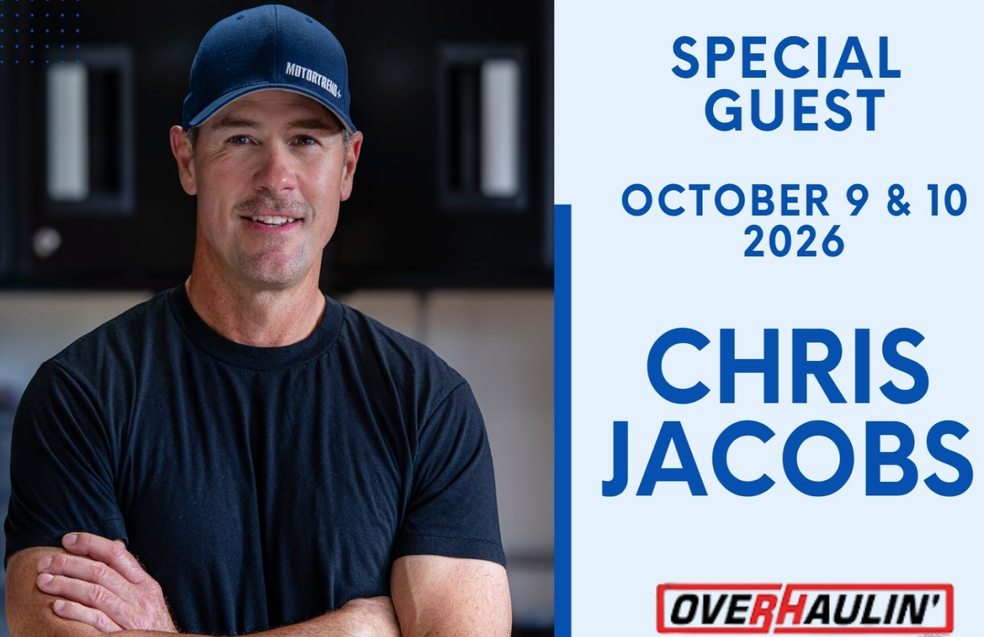 Overhaulin's Chris Jacobs appearing live at Endless Summer Cruisin' October 9 & 10 